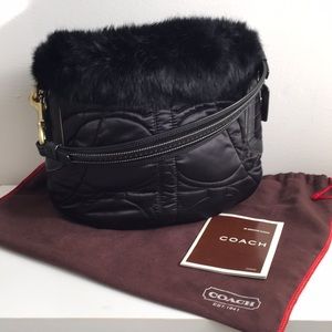Vintage (2006) Black Satin, COACH evening bag